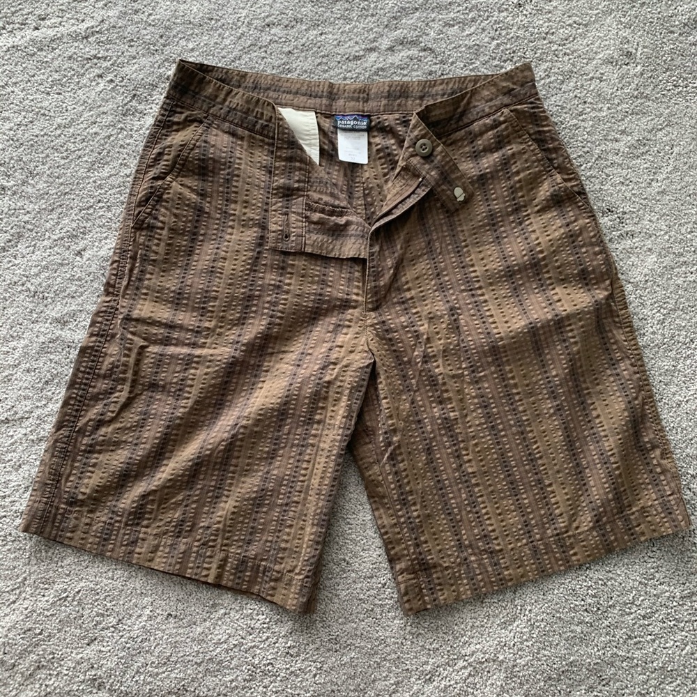 Patagonia plaid canvas shorts sz 32